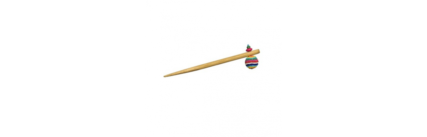 Women's Hair Stick - Beaded Ball - Bamboo/Beads